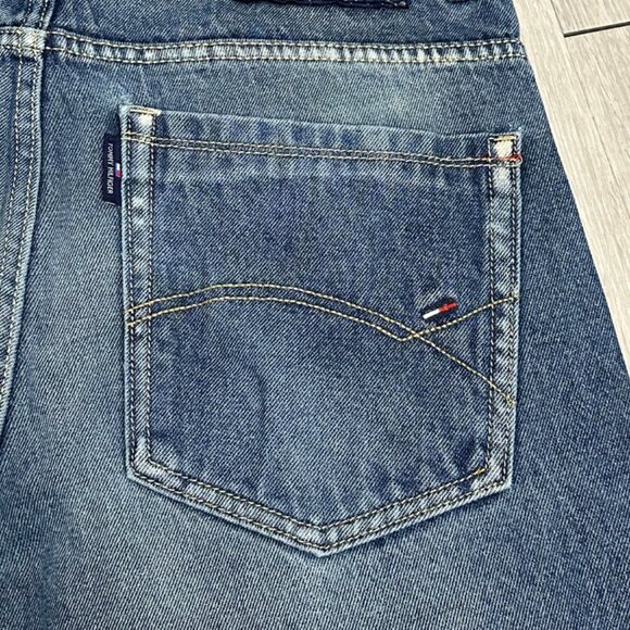 Vintage Y2K Tommy Hilfiger Men's Distressed Denim Blue Jeans - Size 32x30 - Picture 4 of 12